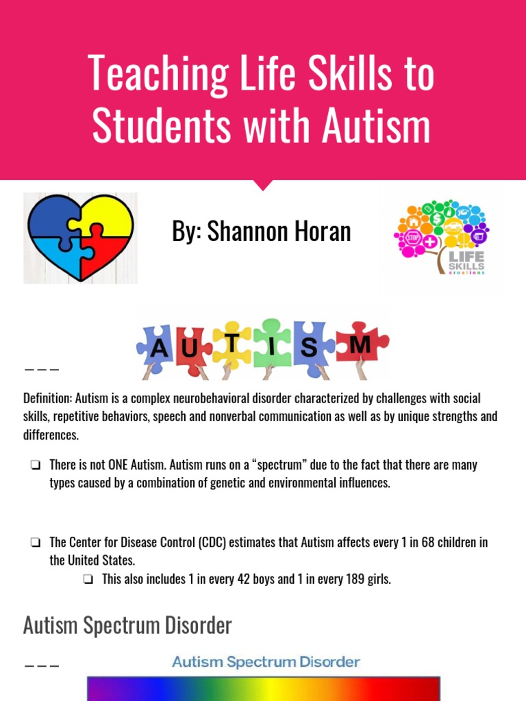 Teaching Life Skills for Autism | PDF | Autism | Neuroscience