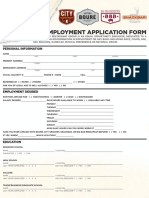 City Restaurant Group Job Application Template PDF Format Download