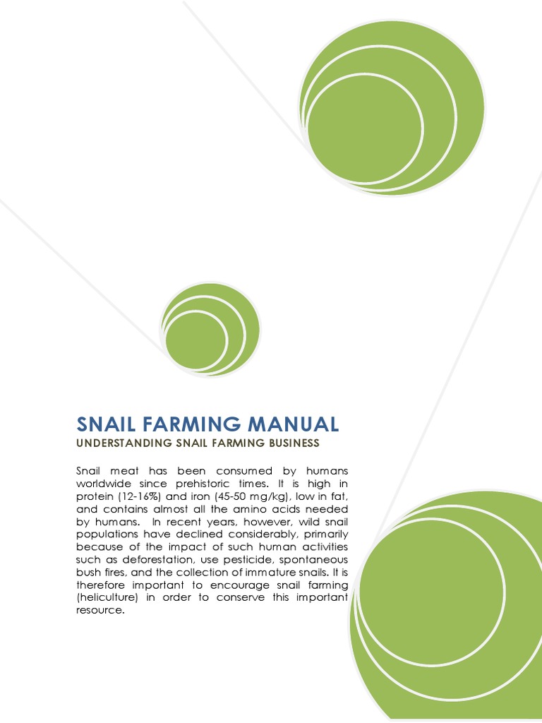 Snail Farming Manual Understanding Snail PDF | PDF | Agriculture ...