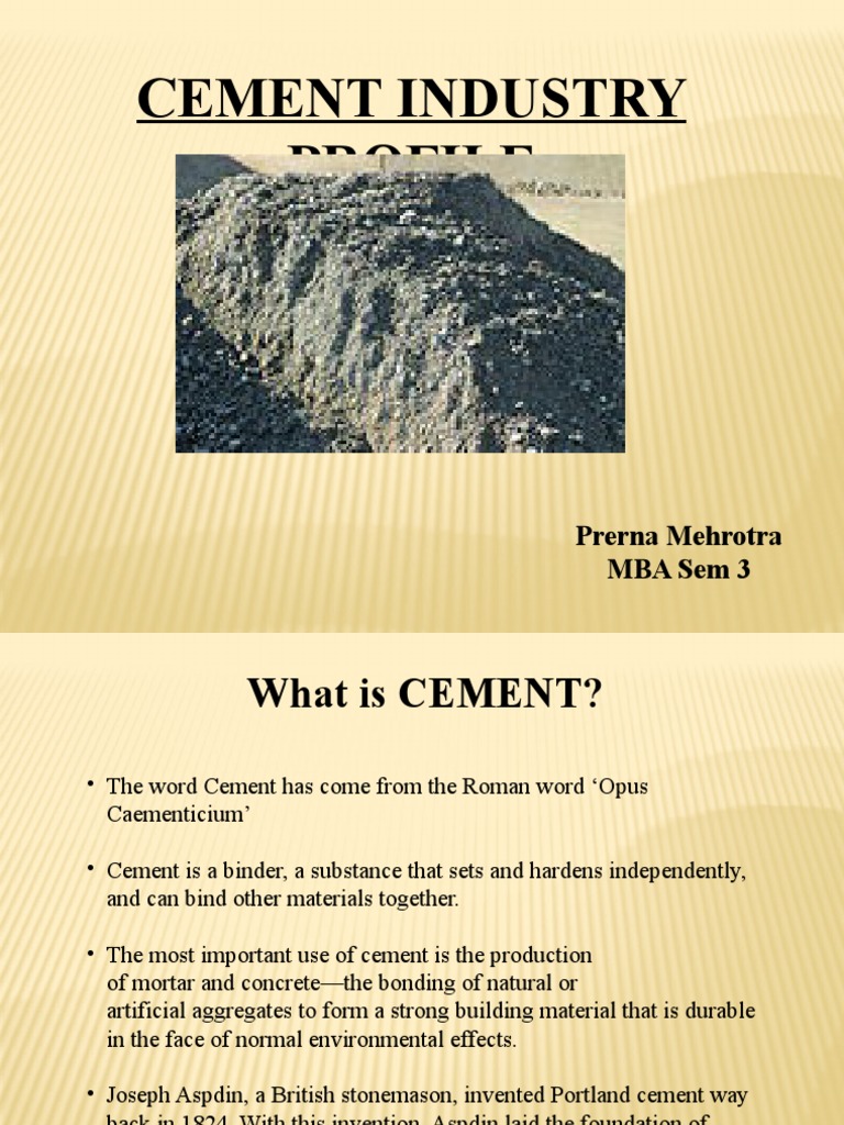 Overview of the Cement Industry | PDF | Cement | Concrete