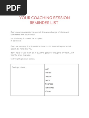 Coaching Session Reminder