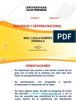 Seguridad Y Defensa Nacional: Mag. Lucila Ramírez Ordinola