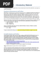 AP Physics 1 - Introductory Material: Standards of Measurement and Prefixes