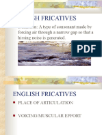 English Fricatives