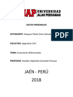 Jaén - Perú 2018: Datos Personales