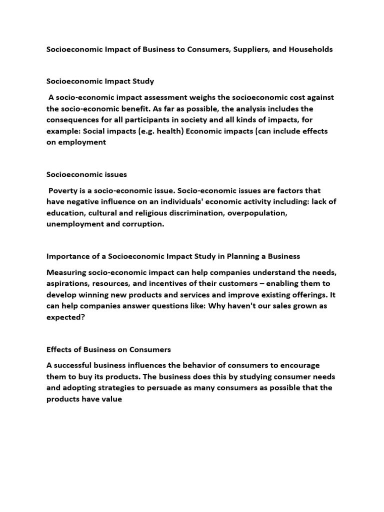 Socioeconomic Impact on Business Dynamics | PDF | Demand | Economic Growth