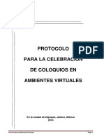 Protocolo para Coloquios en Ambientes Virtuales