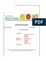 Matriz de Peligros de Rafael Antonio Medrano Actualizada