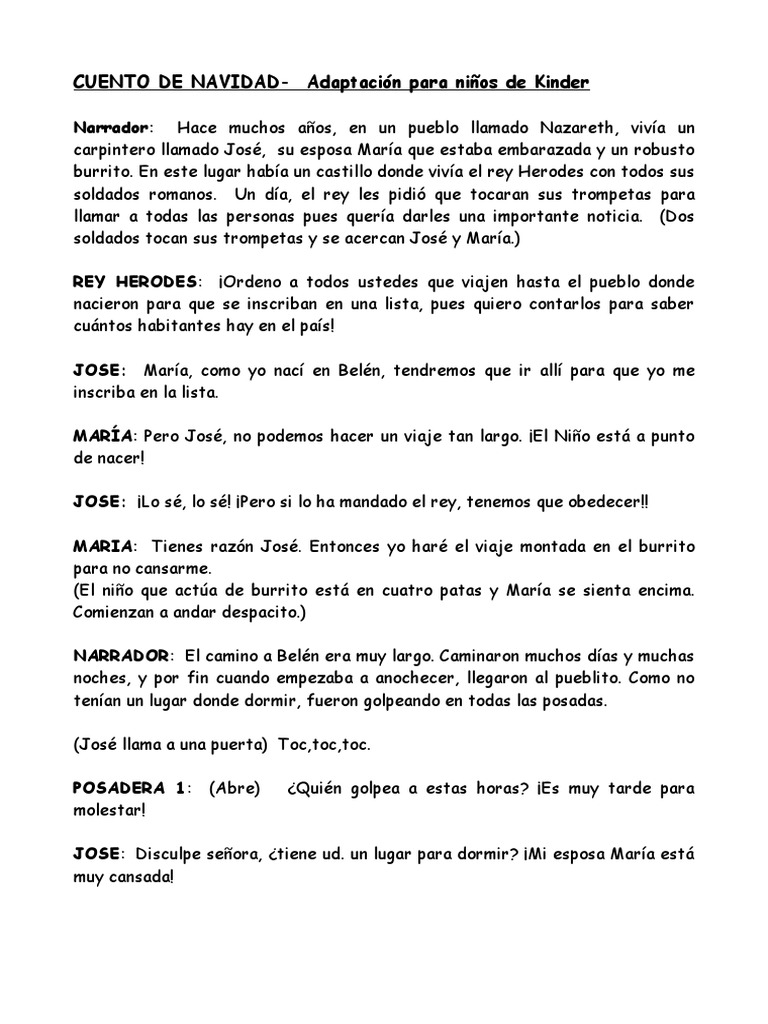 Obra de Teatro Cuento de Navidad | PDF | Reyes Magos | María, madre de ...