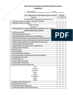 Listado para Instalacion de Equipos PDF