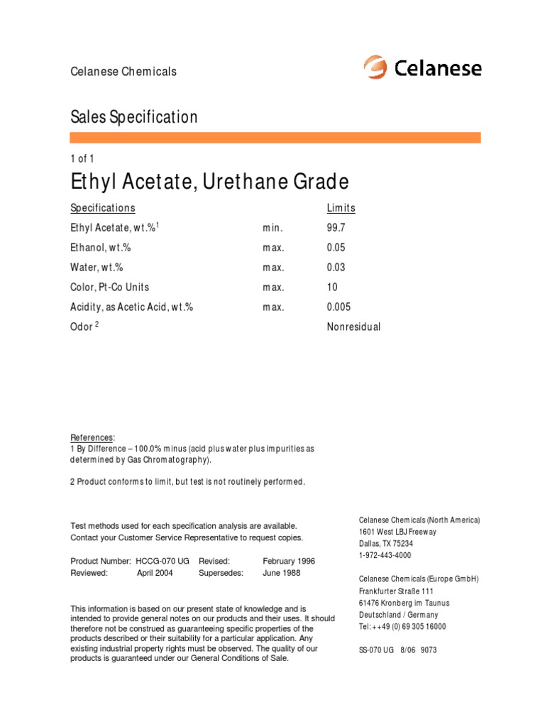 Sales Acetate Urethane GradeGlobalEn PDF