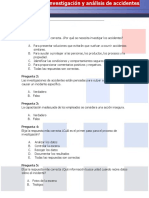 Accident Investigation and Analysis Quiz - Spanish EXAMEN