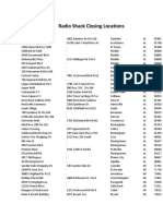 Radio Shack Closing Locations PDF