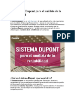 Sistema Dupont para El Análisis de La Rentabilidad