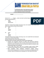 Perjanjian Kesepakatan Kerja PT BPR Sinar Mulia Papua