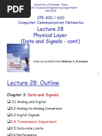 Physical Layer (Data and Signals - Cont) : CPE 400 / 600 Computer Communication Networks