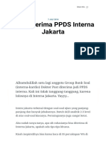 Tips Diterima PPDS Interna Jakarta