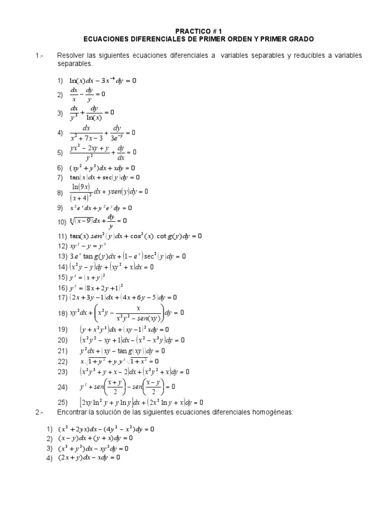 Practico De Ecuaciones Diferenciales Masa Ecuaciones