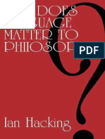 (Ian Hacking) Why Does Language Matter To Philosop PDF