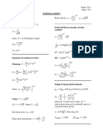 Formula Sheet General:: F V GD V F RS