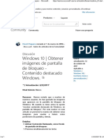 Windows 10 - Obtener Imágenes de Pantalla de Bloqueo