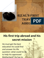 Rizal'S First Travel Abroad