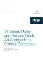 Sarbanes-Oxley and Service Desk: An Approach To Control Objectives