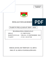 UTS Matematika Peminatan Kelas 11