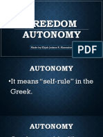 Freedom Autonomy: Made by Elijah Judson R. Alanzalon