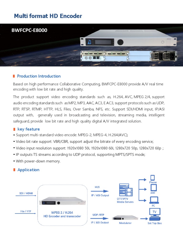 Encoder Mediastar Evolution Multiformato HD-SD MPEG 779-S-HD, Usato Con Garanzia 30 Giorni