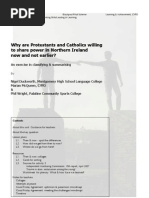 Download Why are Protestants  Catholics willing to share power in Northern Ireland now 2007  not earlier  by Ireland in Schools SN4290496 doc pdf