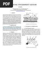 Ultrasonic Fingerprint Sensor: K. Harish