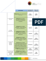 Arte Antiguo Calendario de Actividades