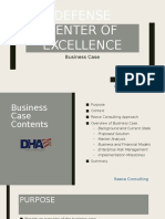 Defense Center of Excellence: Business Case