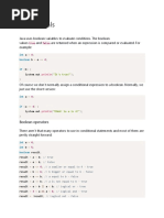 Conditionals: Boolean Operators