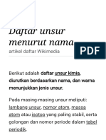 Daftar Unsur Menurut Nama - Wikipedia Bahasa Indonesia, Ensiklopedia Bebas PDF