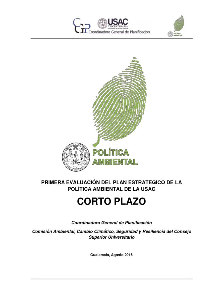 Evaluación de Política Ambiental USAC | PDF | Guatemala | Planificación