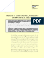 Proyecto de Ley de Glaciares. ¿Protección o Conservacionismo Absoluto?