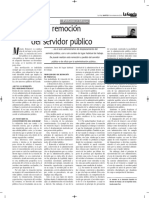 La Remoción Del Servidor Público - Autor José María Pacori Cari