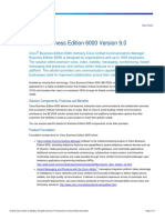 Cisco Business Edition 6000 Version 9.0: Solution Components: Features and Benefits
