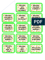 Present Perfect Speaking Cards