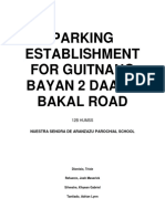 Parking Establishment For Guitnang Bayan 2 Daang Bakal Road: Nuestra Senora de Aranzazu Parochial School