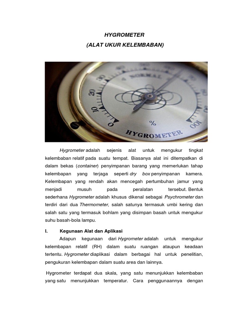 HYGROMETER PDF