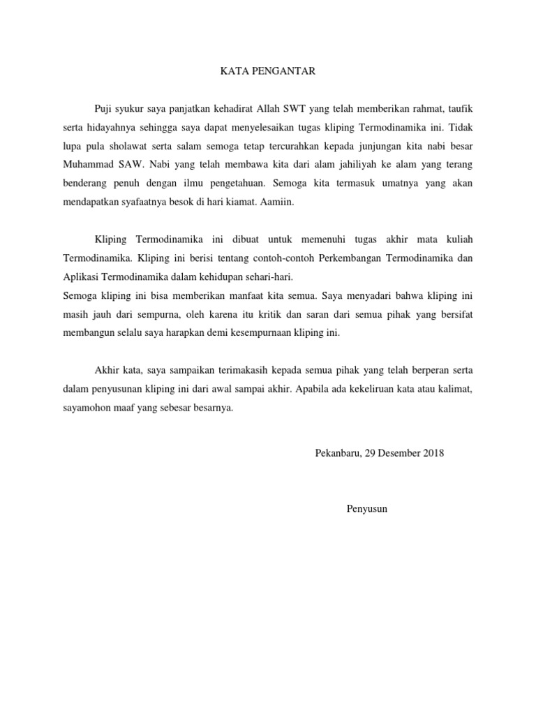 Kata Pengantar Kliping | PDF