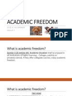 Academic Freedom: Leizl A. Villapando Group 7