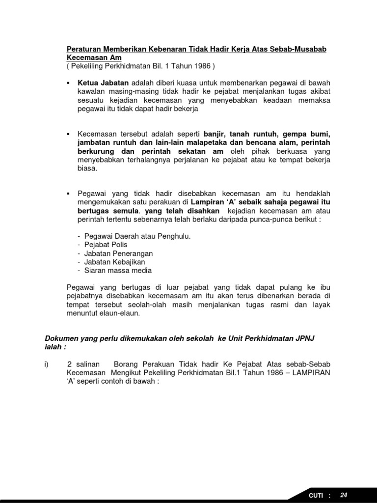 Cuti Kosong Pdf