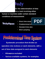 Procedure For The Determination of Time Required To Perform A Task Involving Either Human or Machine Under Certain Standard Conditions of Measurement