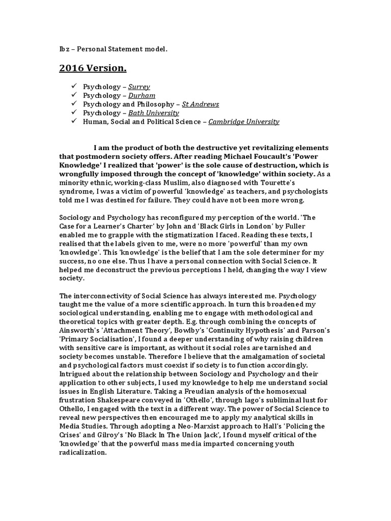 How to end a personal statement examples picture