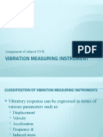 Vibration Measuring Instrument: Assignment of Subject NVH