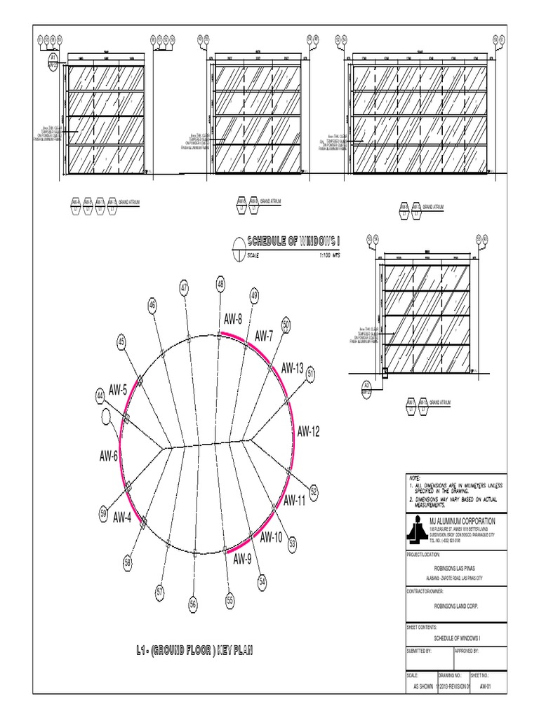 Schedule of Windows I | PDF | Glasses | Materials
